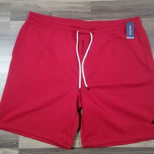 Nautica Red Athletic Shorts with Elastic Waistband